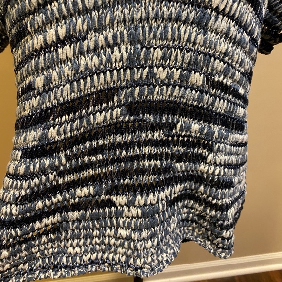 Eileen Fisher Blue Knit Shirt - Picture 6 of 10